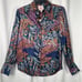 Banjanan Cora Botanical Print Button Up Shirt Sz S New