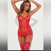 Seven'til Midnight Yours Till Tonight Chemise Set Red M REFFNB