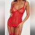 Seven'til Midnight Yours Till Tonight Chemise Set Red M REFFNB