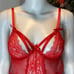 Seven'til Midnight Yours Till Tonight Chemise Set Red M REFFNB