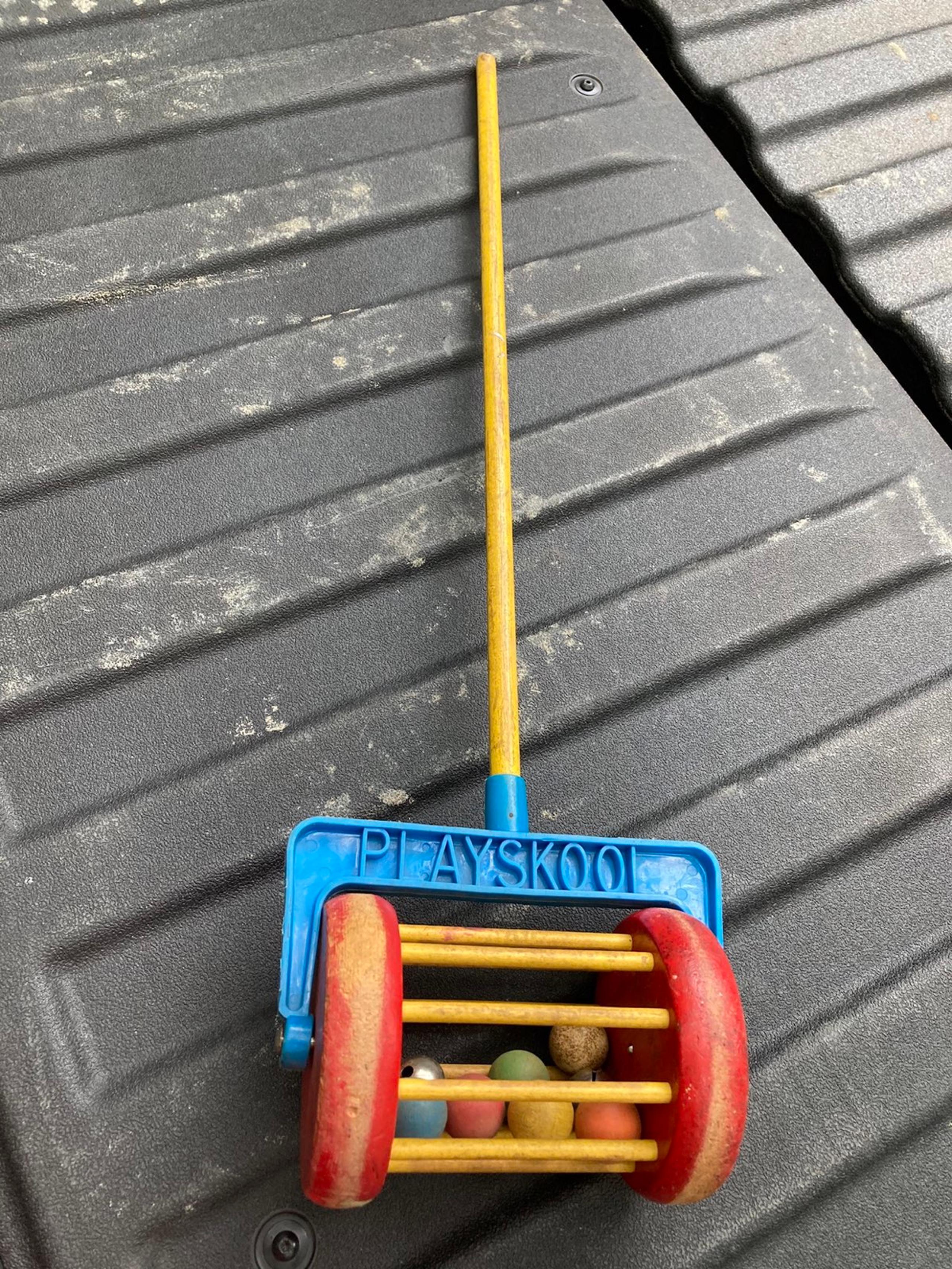Vintage Playskool Wooden Push Toy