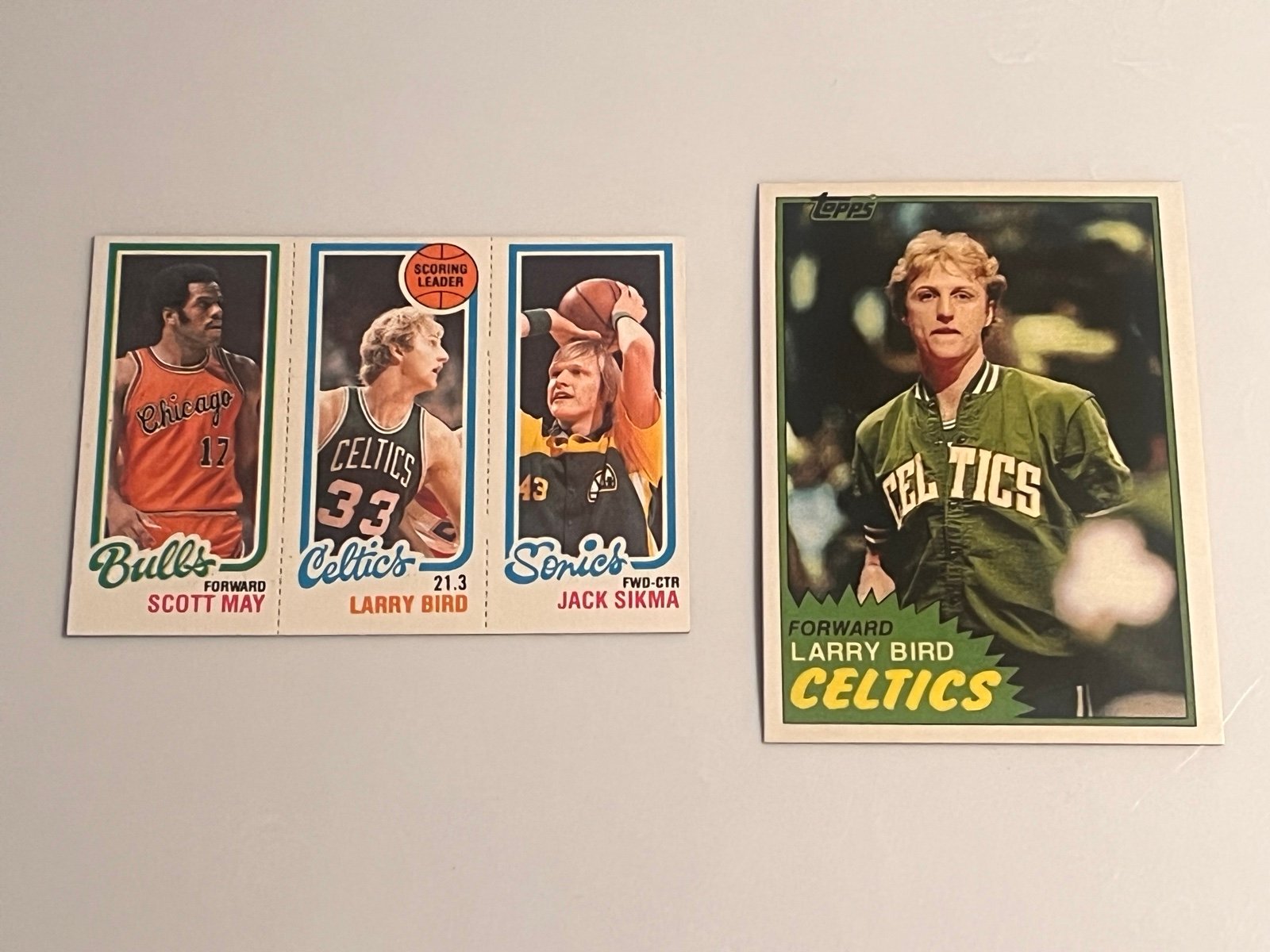 Larry Bird Boston Celtics RC and 2nd year (first solo card)
