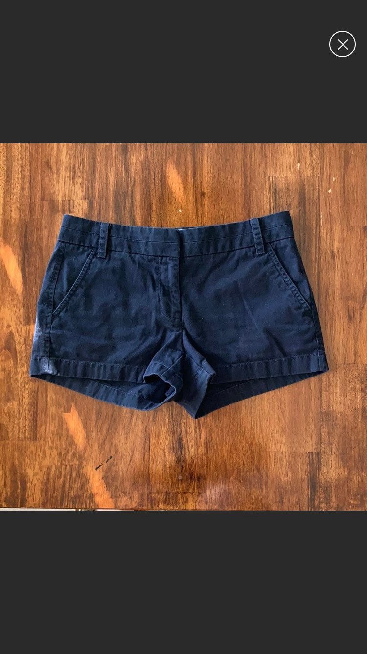 J. Crew Chino Shorts Thick Fabric Navy Blue EUC