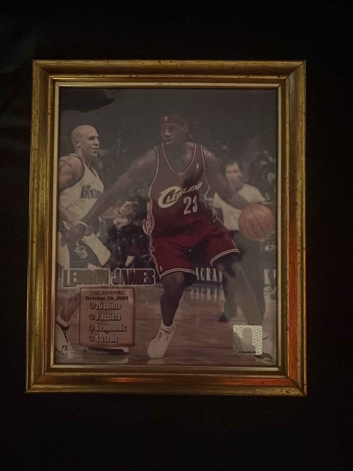Lebrón James debut game nba portrait