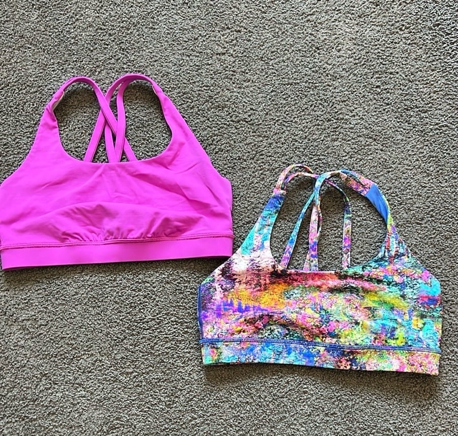 (2) Lululemon Energy Sport Bras Sz 6