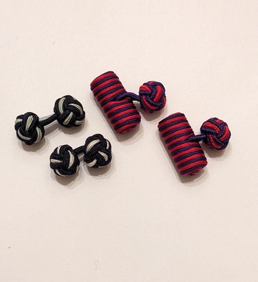 Vintage Silk Cuff Links