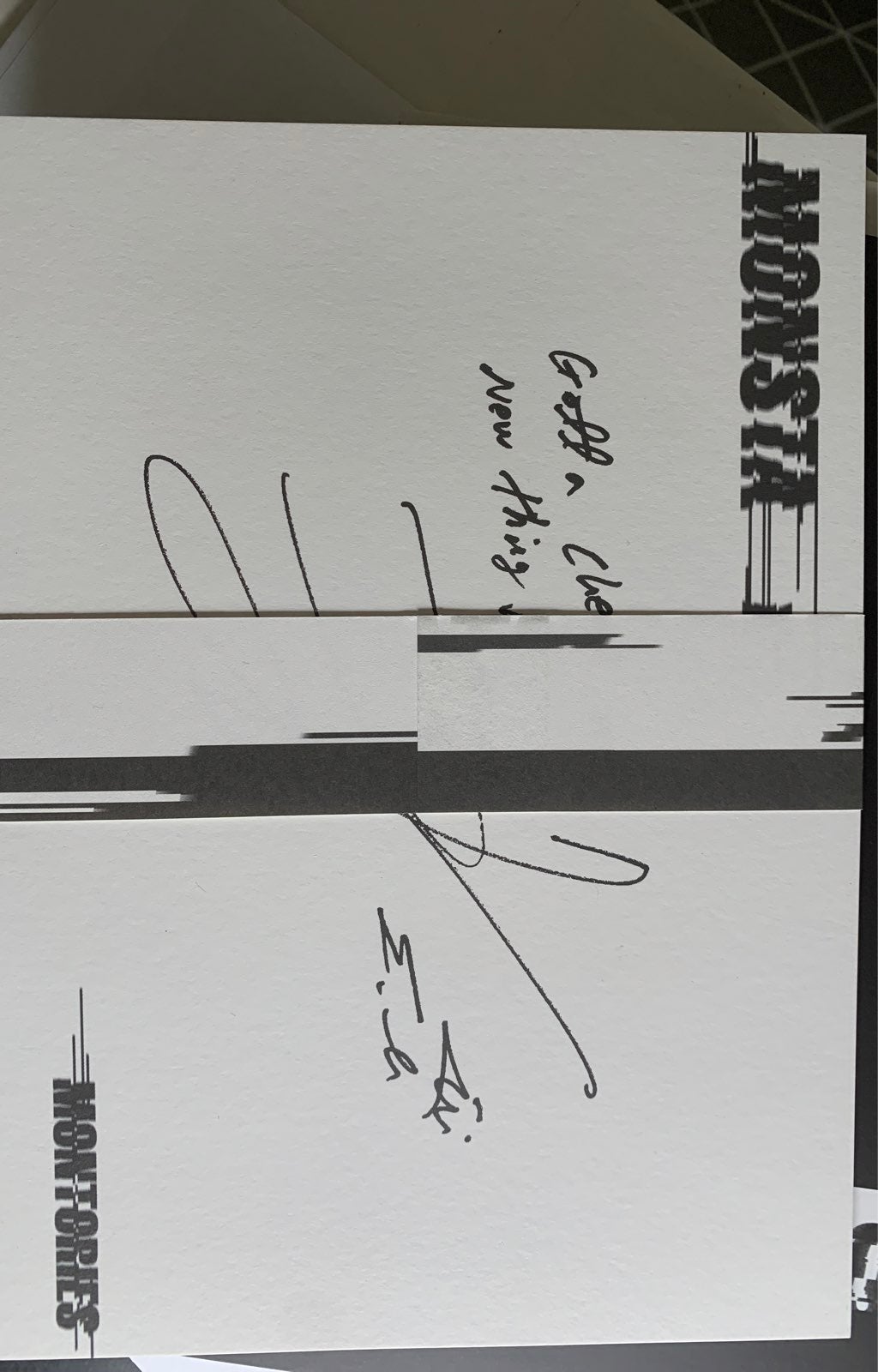 Monsta X Minhyuk signed montories