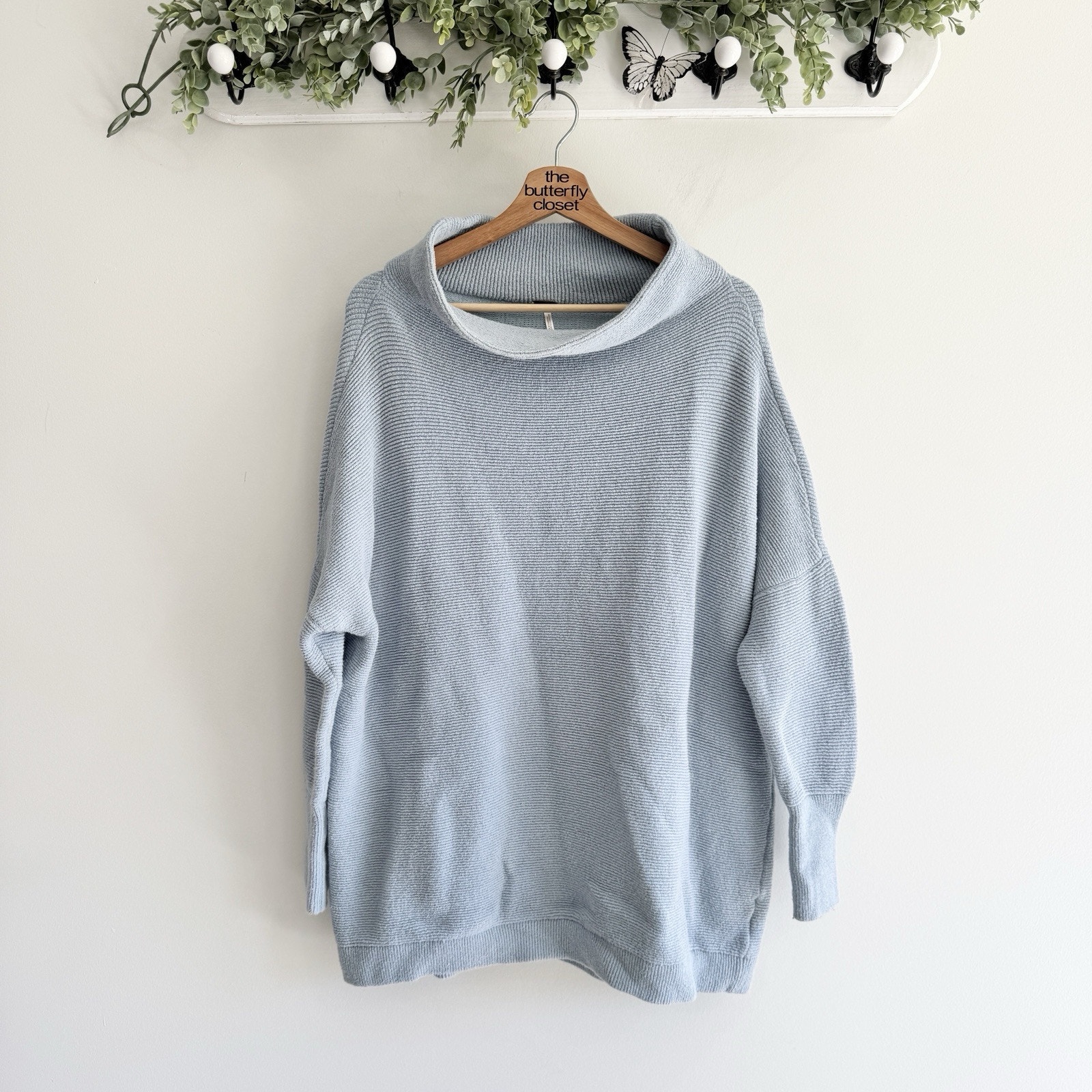 Free People Women's Ottoman Slouchy Tunic Blue Small KS