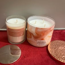 BBW patchouli and rosewood 3wick candle and single wick candle