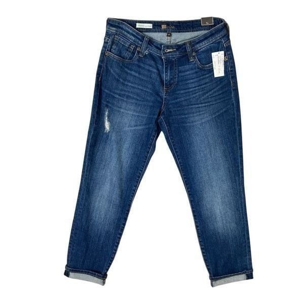 Kut From the Kloth 4 Catherine Boyfriend Slim Jeans Euro Wash Mid Rise Y2K NWT