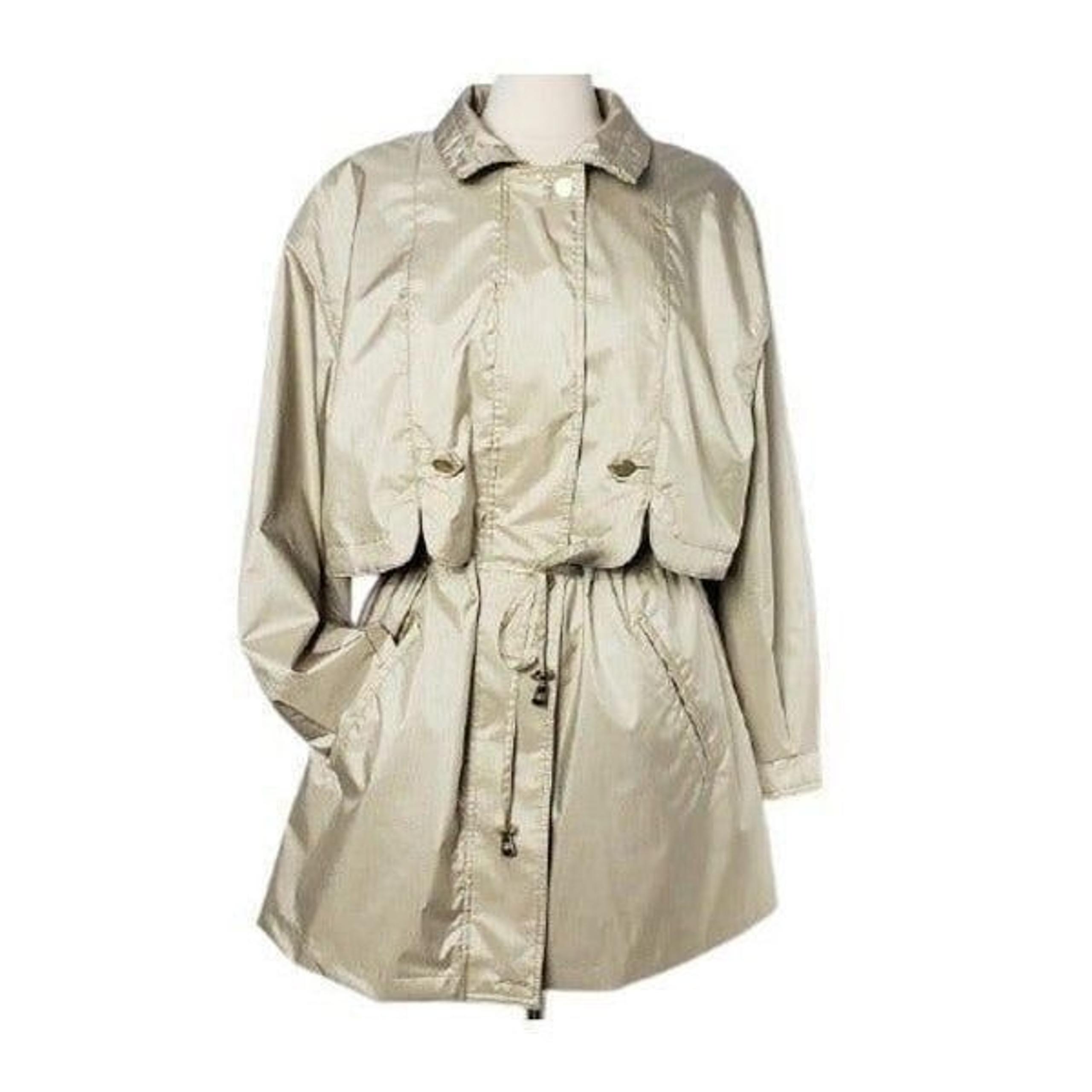 Women's Trench Coat Cape Coat Lightweight Full Zip Chic Jacket Large NWOT