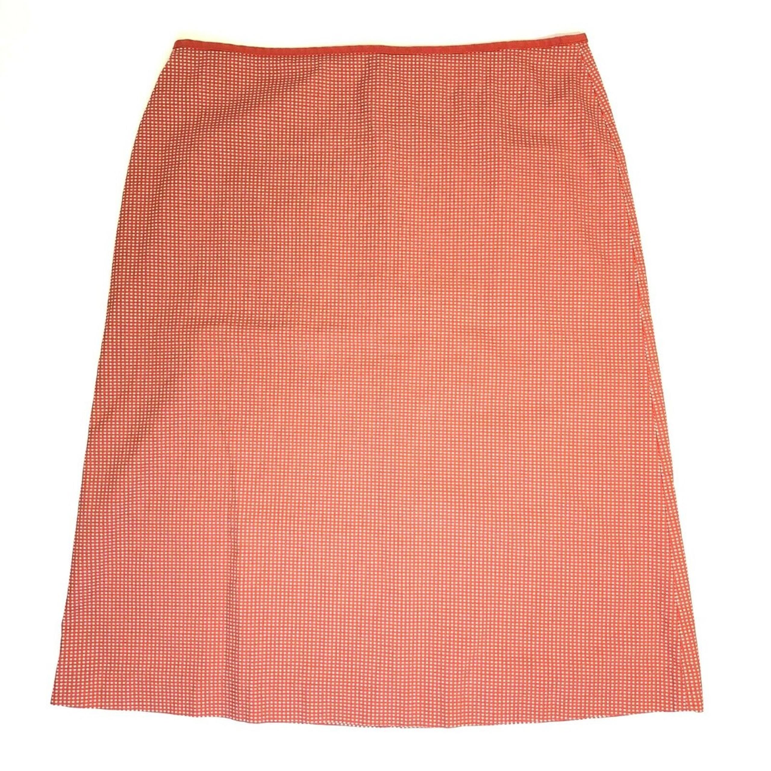 Y2K Vintage GAP A Line Skirt Red White Check Lightweight Knee Length Size 4