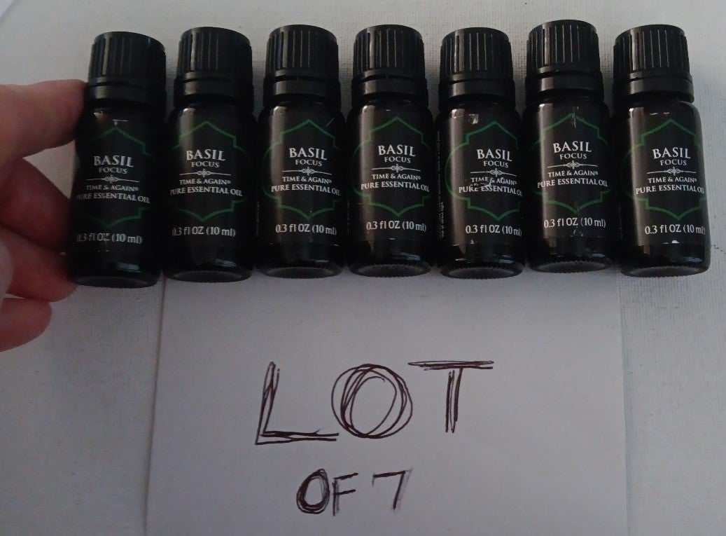 LOT OF (7) BASIL ESSENTIAL OIL