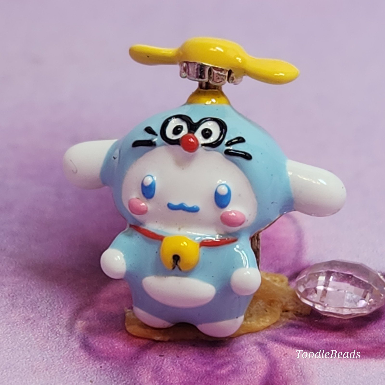 S925 Sterling Silver Cinnamoroll Doraemon Designer Original Charm Spinning Top