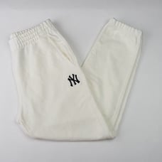 MLB NEW YORK YANKEES IVORY BASIC LOGO TRAINING JOGGER PANTS Sz XS
