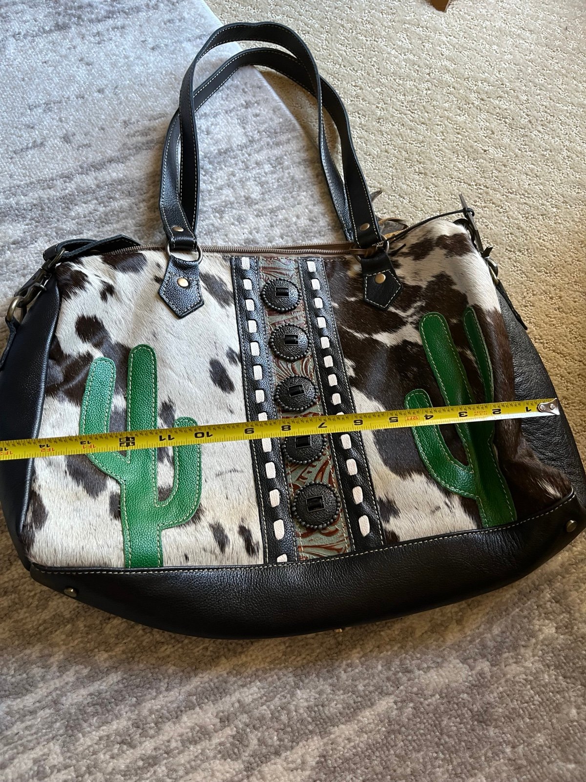 Myra Bag Cactus Cowhide Mini Duffle