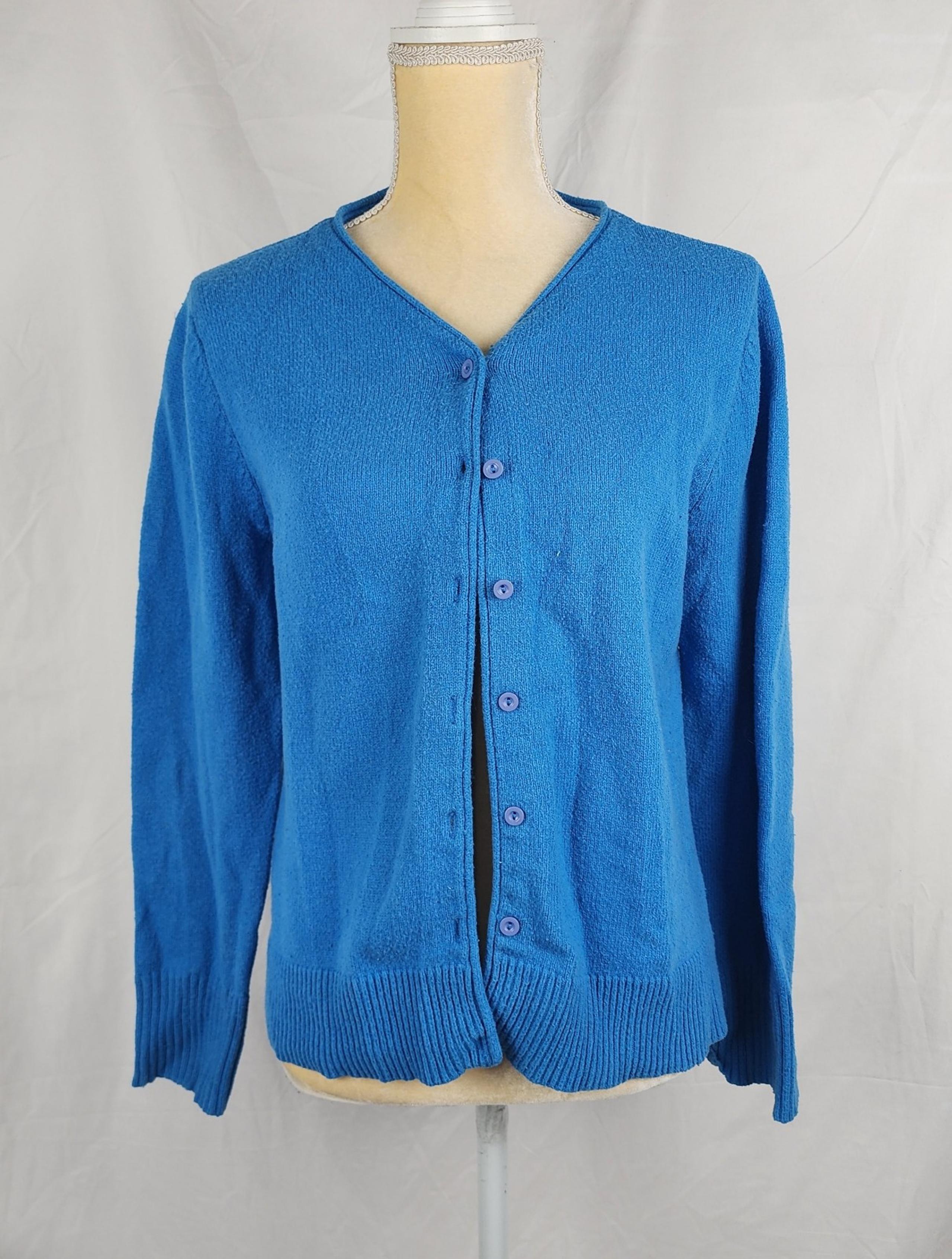 The Territory Ahead Women's Blue Buttoned Knit Cardigan sz L