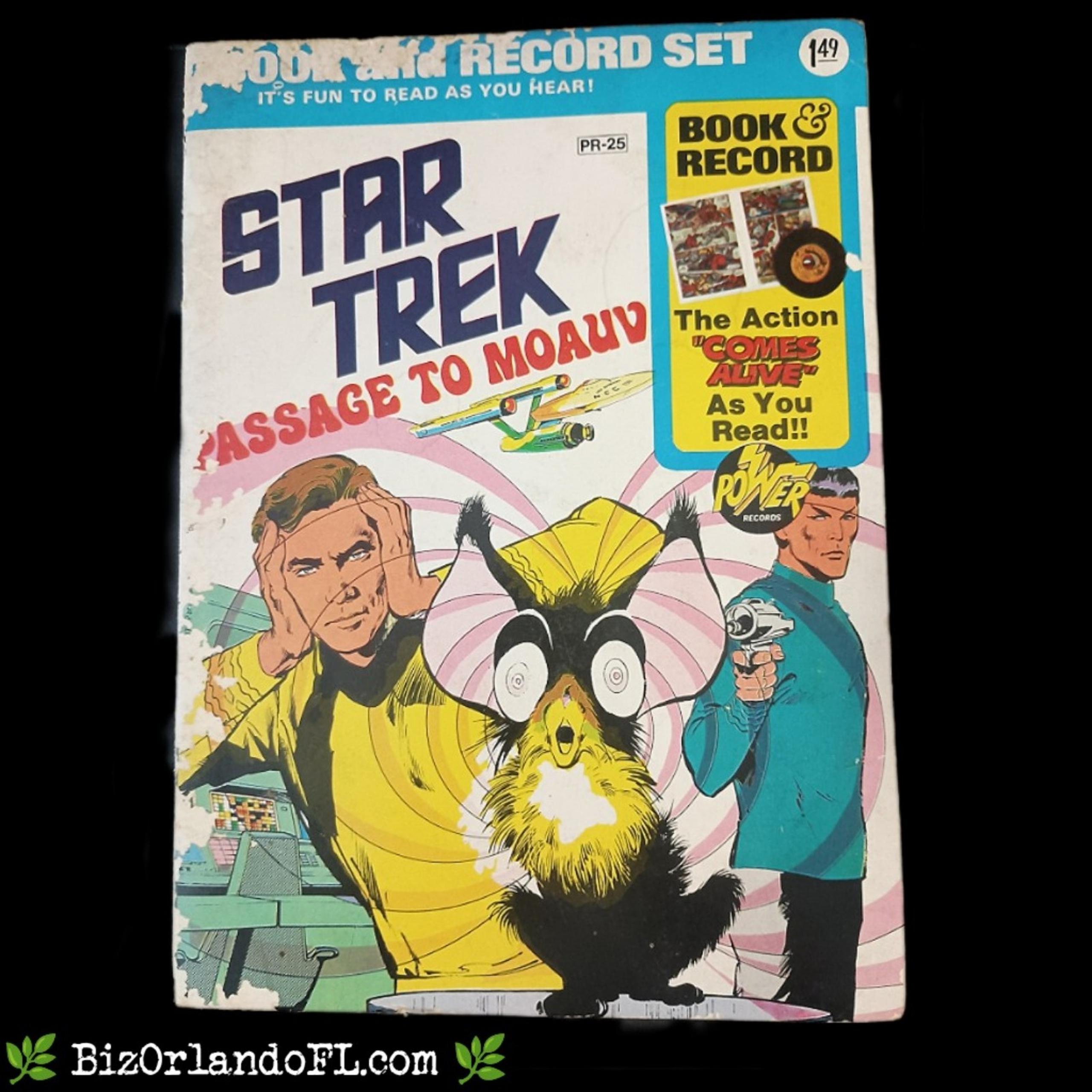 VINTAGE: Star Trek / Passage To Moauv Book and 45 RPM Record Set (1975)