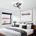 Black Modern Ceiling Light Fixtures 6000K Semi Flush Mount
