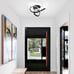 Black Modern Ceiling Light Fixtures 6000K Semi Flush Mount