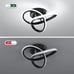 Black Modern Ceiling Light Fixtures 6000K Semi Flush Mount