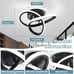 Black Modern Ceiling Light Fixtures 6000K Semi Flush Mount