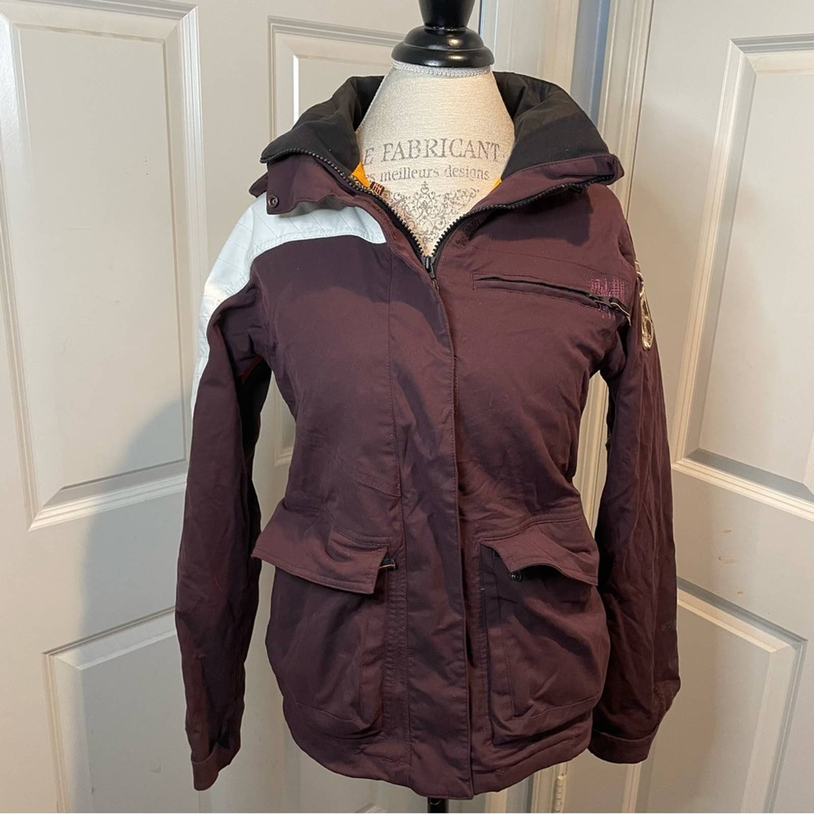 VOLCOM PURPLE WINTER HOODED SKI JACKET S