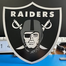 Raiders logo sign decor wall man cave art
