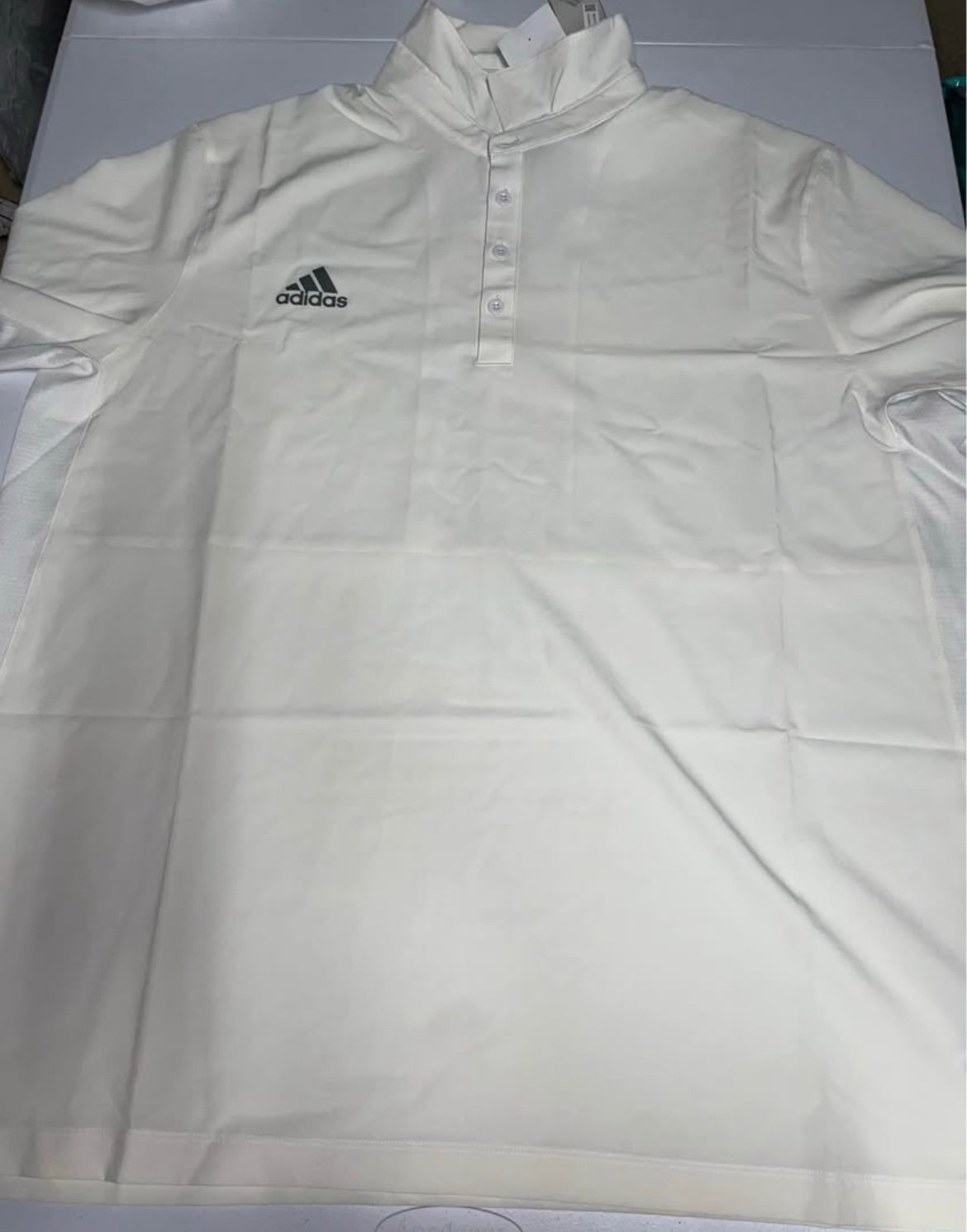 Adidas: Men's White Polo Dri-fit Shirt (size: 2XL)
