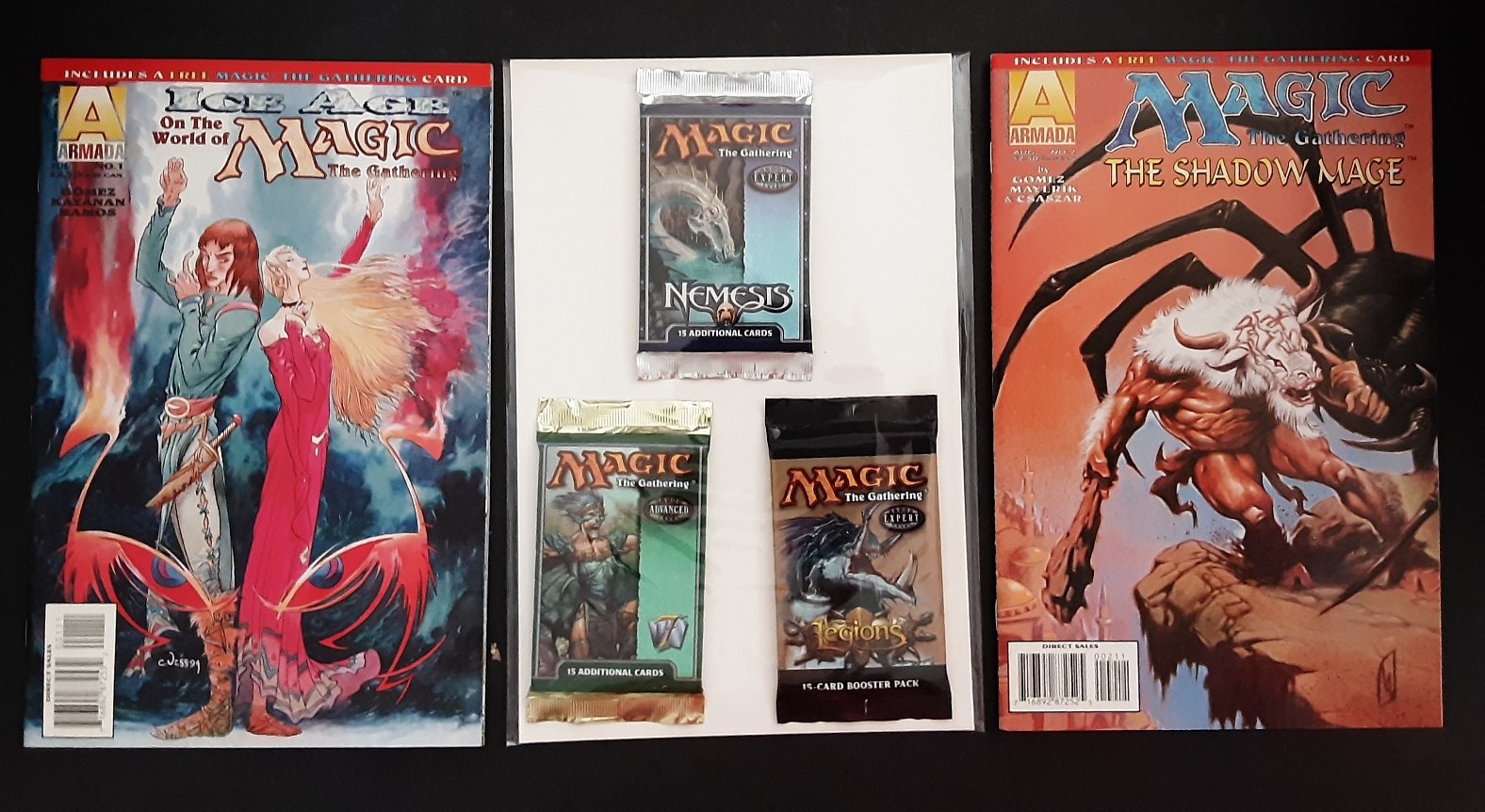 MAGIC THE GATHERING SEALED CARDS 3 UNOPENED PACKS AND MTG COMICS