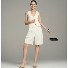 J. Crew High Rise Trouser Short City Twill Soft Ivory Tailored Classic US 4 NWT