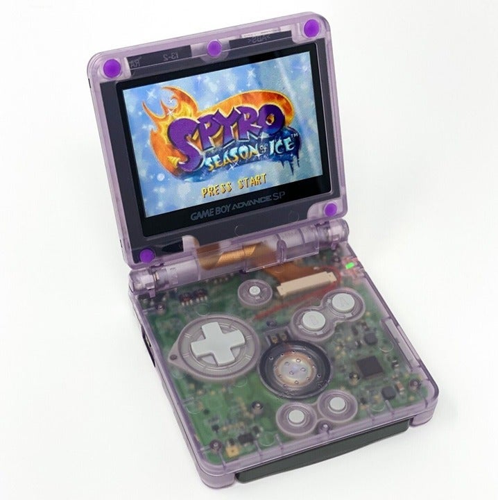 Nintendo Game Boy Advance GBA SP 101 IPS V2 LCD Backlight Bright Atomic Purple