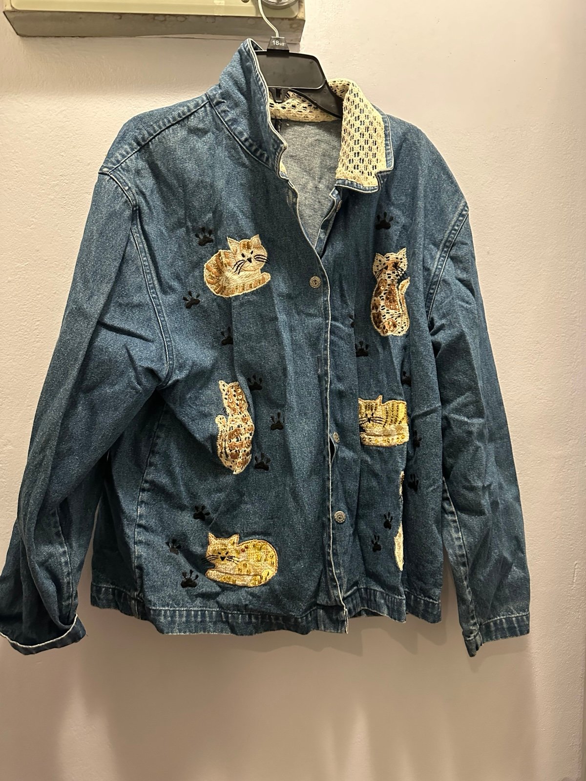 Cat lovers denim jacket