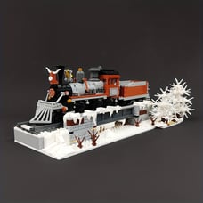 High-tech West Train 853pcs Technical Model Building Blocks Boys Toys