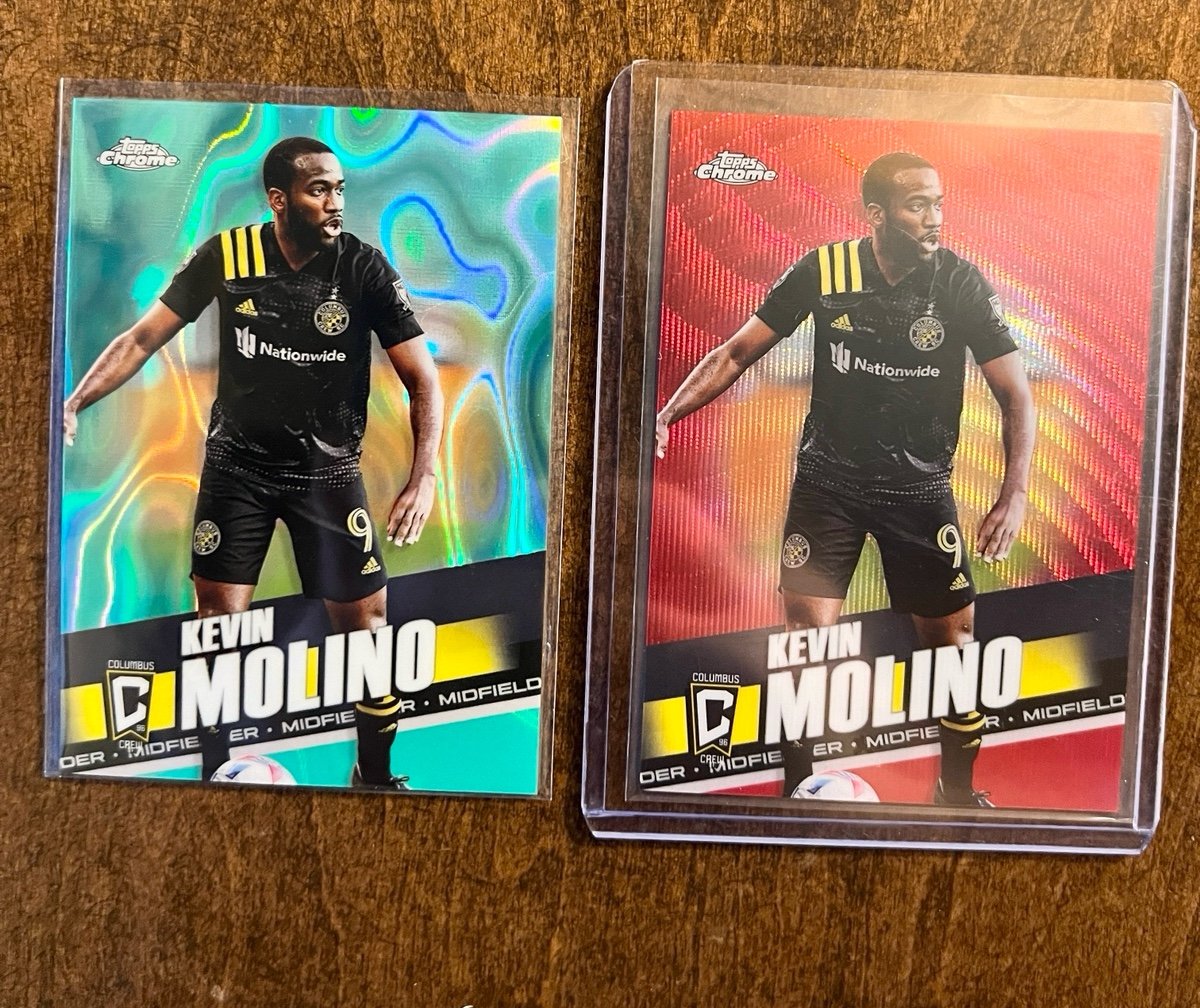 Columbus crew Kevin Molino lot red /5 MLS chrome