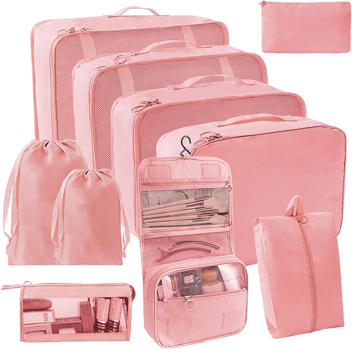 10 Set Packing Cubes for Suitcases, Luggage Organizer Bags