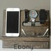Tech Gift Men Ebony Valet Nightstand Phone Docking Station Universal Phone