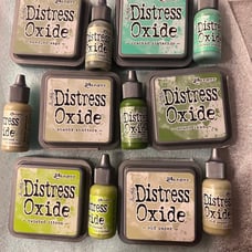 6 sets of Tim holtz distress oxide ink pads and ink refill FULL SIZED set8