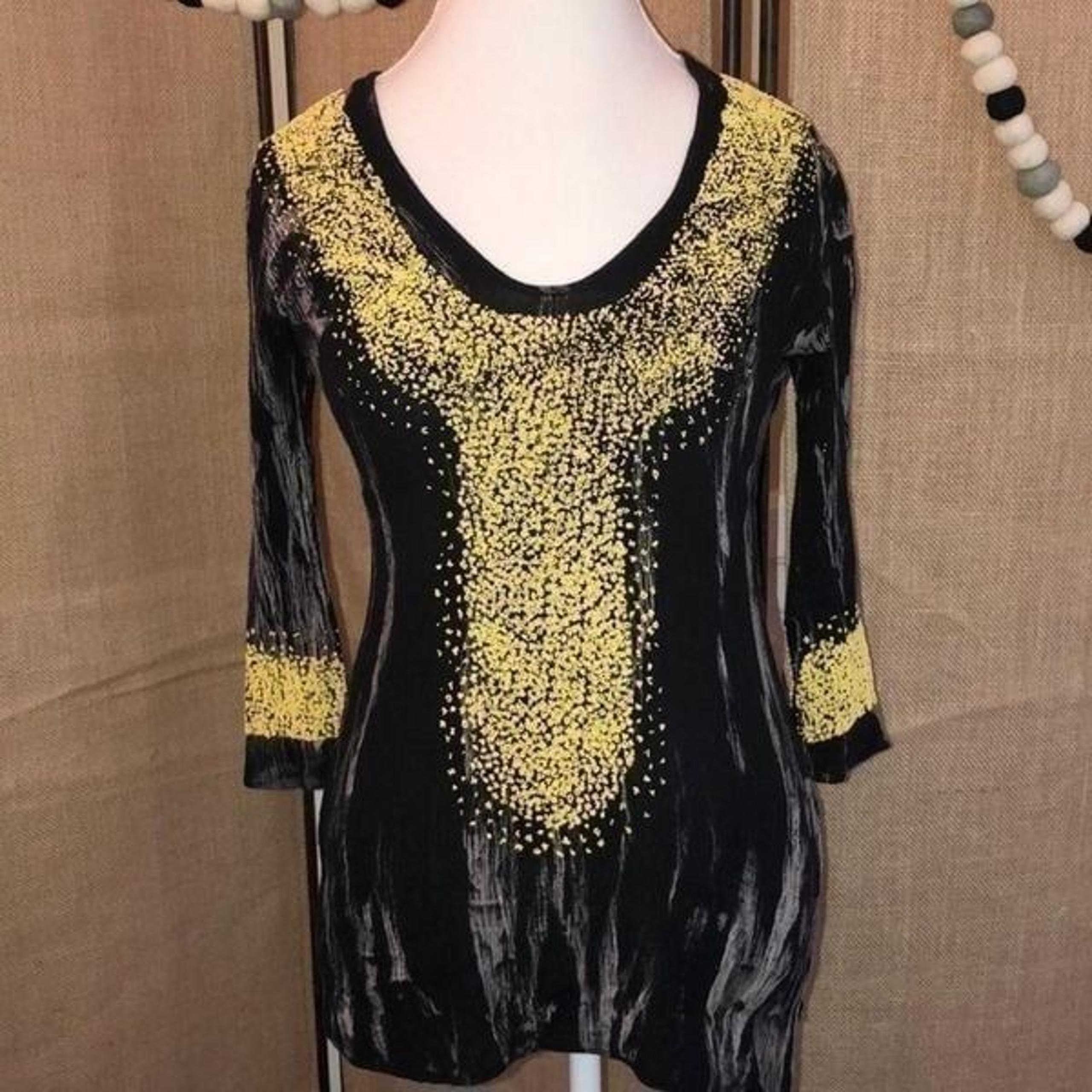T-Bags Sequin Top Tunic Blouse Size XS