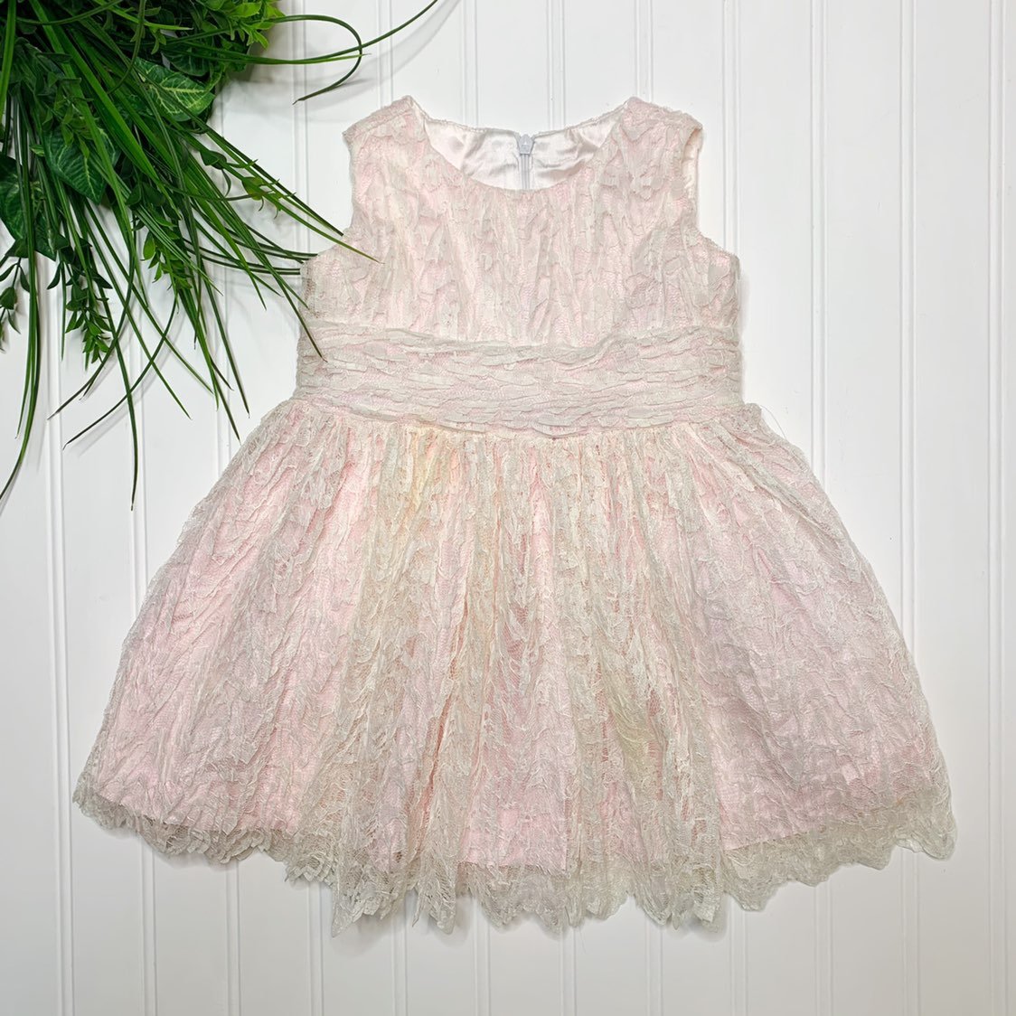 Helena Girls 18 Month Pink & Ivory Dress