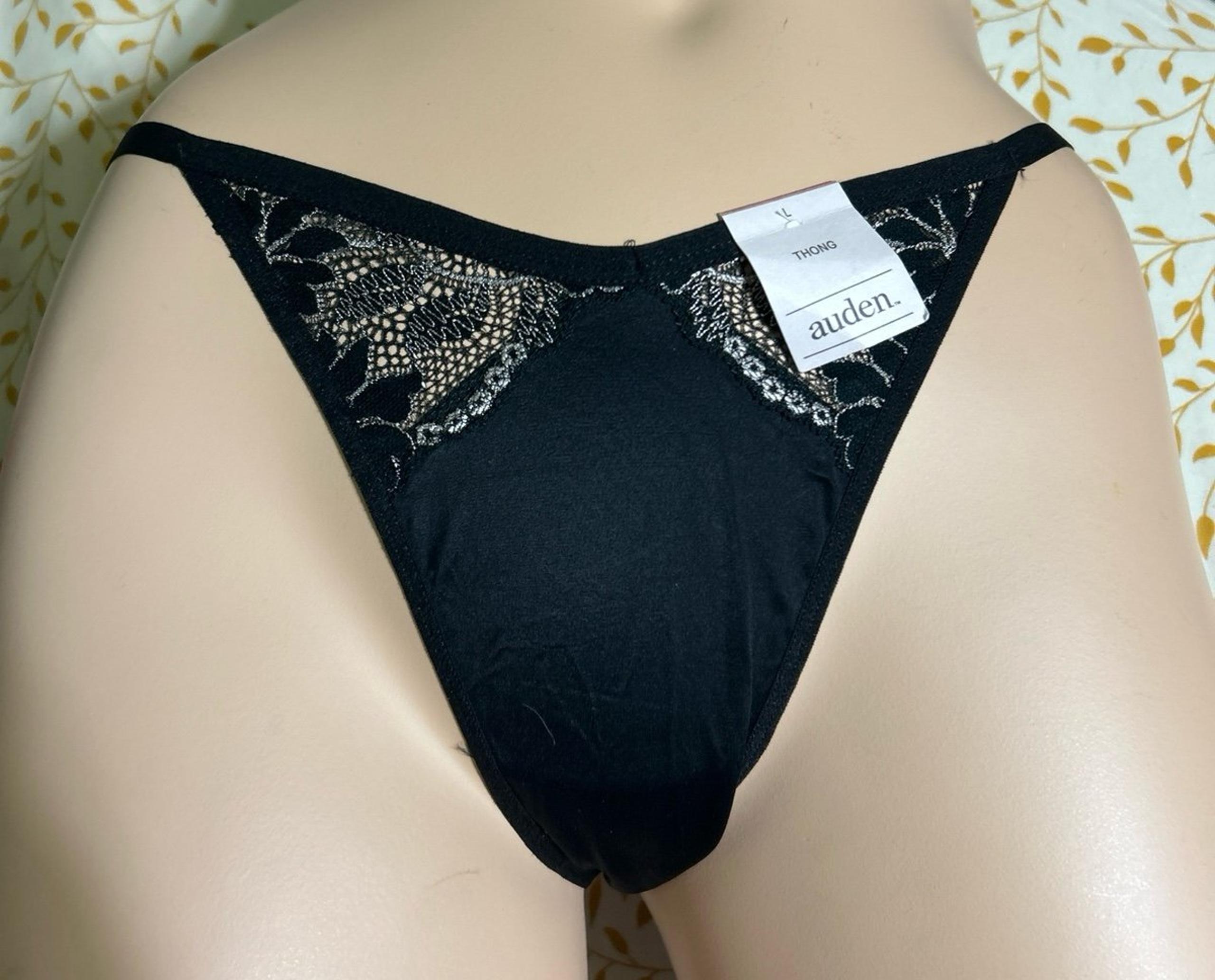 L Auden Black G string thong nwt