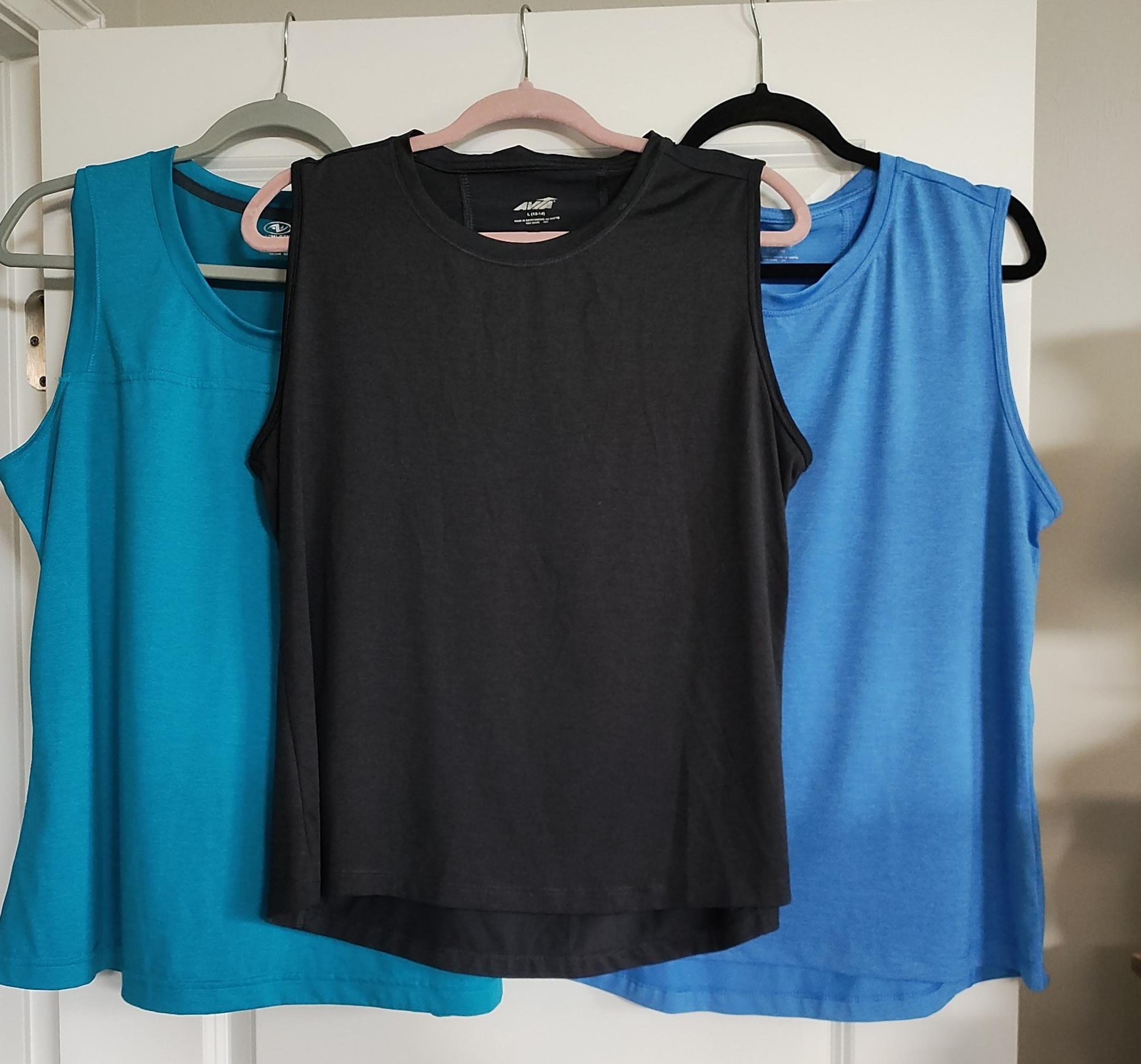 Set of 3 Women's Avia Sleeveless workout shirts