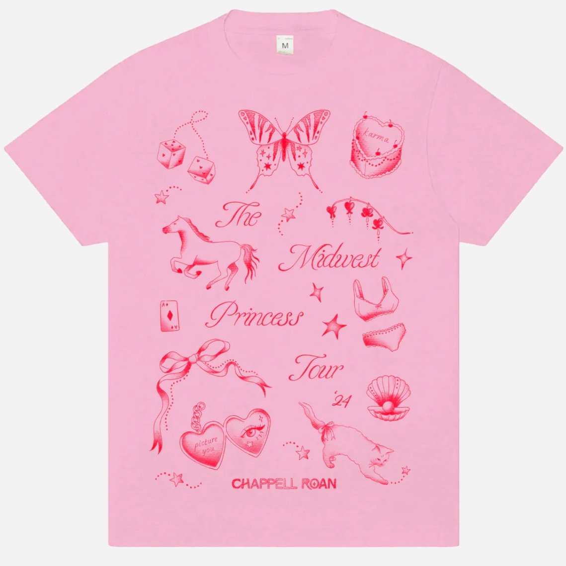 Chappell Roan Pink Midwest Princess tour shirt