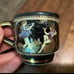 Coffee cups/VCoffee cups/Vintage Greek Demitasse Cup & Saucer 24K Gold Black Han