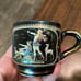 Coffee cups/VCoffee cups/Vintage Greek Demitasse Cup & Saucer 24K Gold Black Han