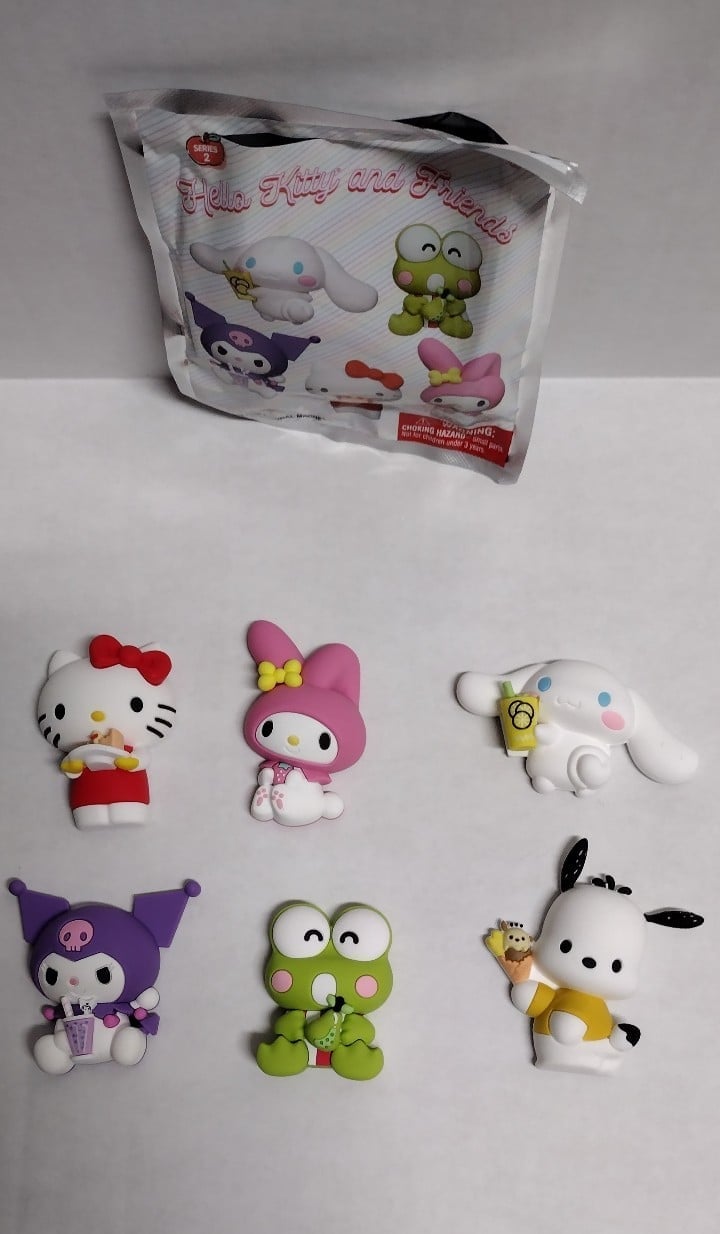 New Hello Kitty And Friends Series 2 Food Blind Bag Magnet Complete Set