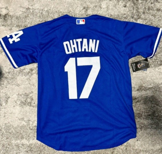 Shohei Ohtani 17 blue Los Angeles Dodgers Jersey