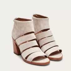Frye Tash Cut Out Bootie Sandal Milkshake Suede Size 8.5