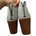 Frye Tash Cut Out Bootie Sandal Milkshake Suede Size 8.5