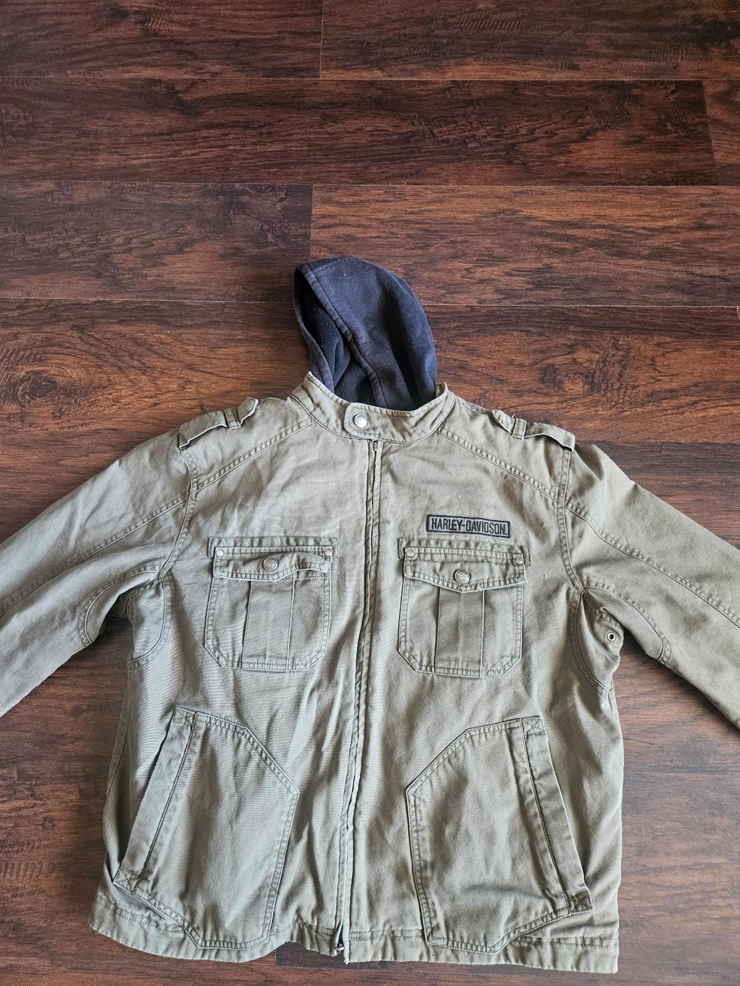 Harley Davidson Men’s Army Green/Bar & Shield/Motorcycle Jacket